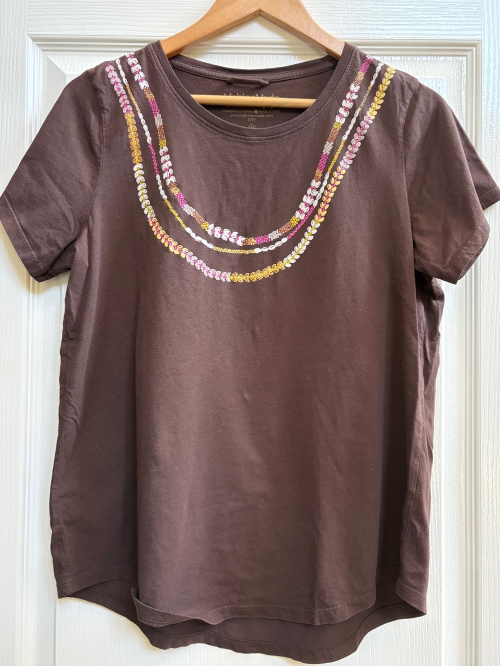 MahinaMade Tee Koko style, Brown, Sz M. Exclusive for Made in Hawaii Festival